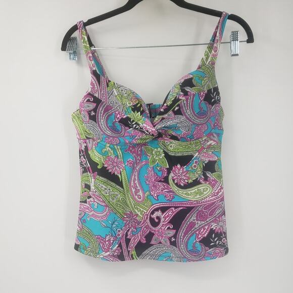 MAIDENFORM Tankini Swimsuit Top Womens Size 36C - Picture 1 of 4